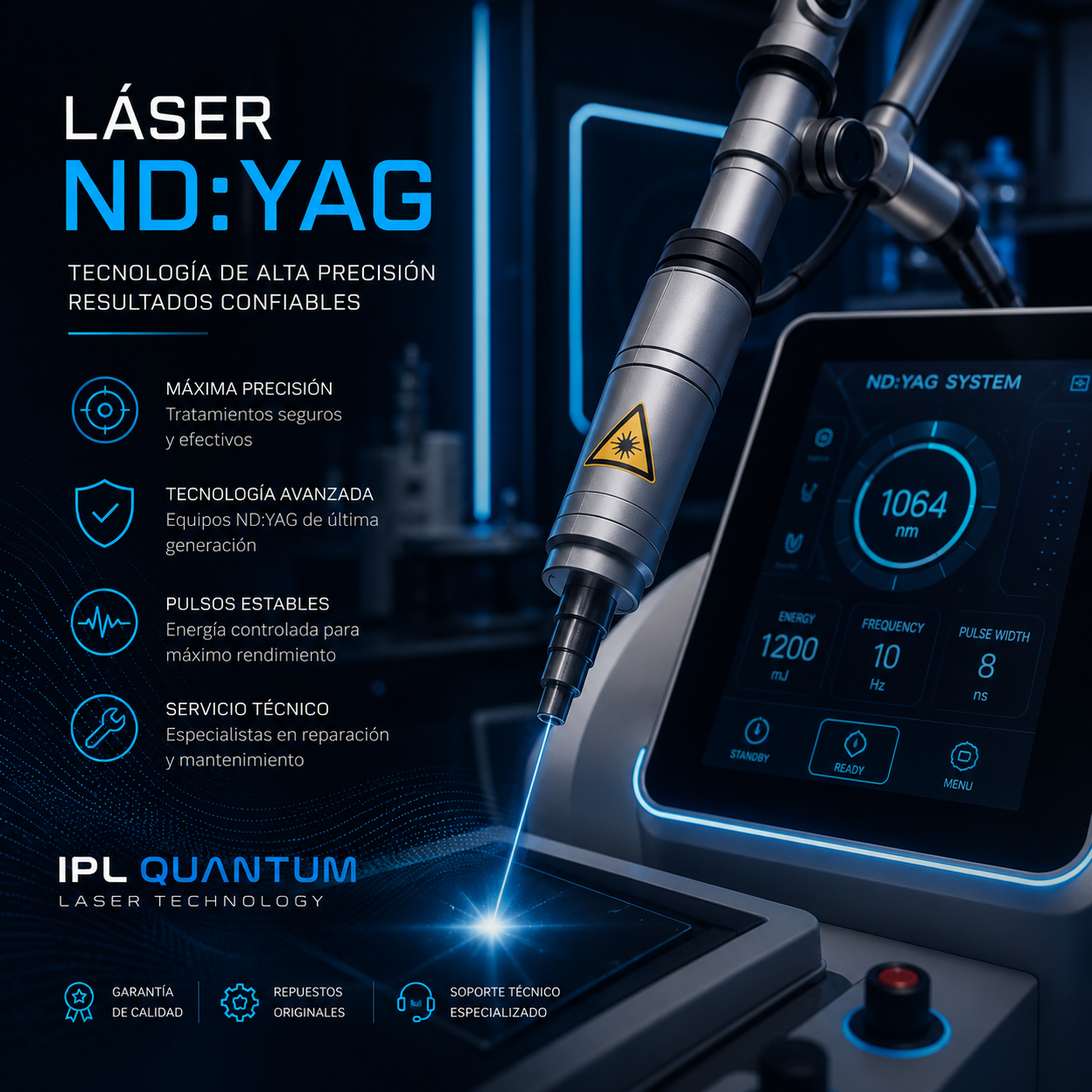 Reparación láser ND:YAG
